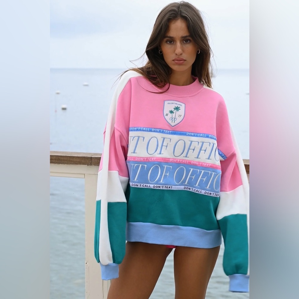 OOO Club Oversized Sweatshirt - Yellow the Label size S